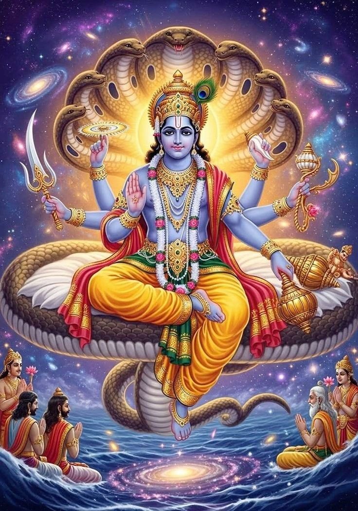 श्री हरि विष्णु की कृपा से ही सृष्टि का संतुलन बना है।
वे पालनहार हैं, धर्म के रक्षक और भक्तों के कष्ट हरने वाले।
जो श्रद्धा से उनका स्मरण करता है, उसके जीवन में शांति, समृद्धि और सकारात्मकता का वास होता है।

              ॐ नमो भगवते वासुदेवाय।🚩 🙏