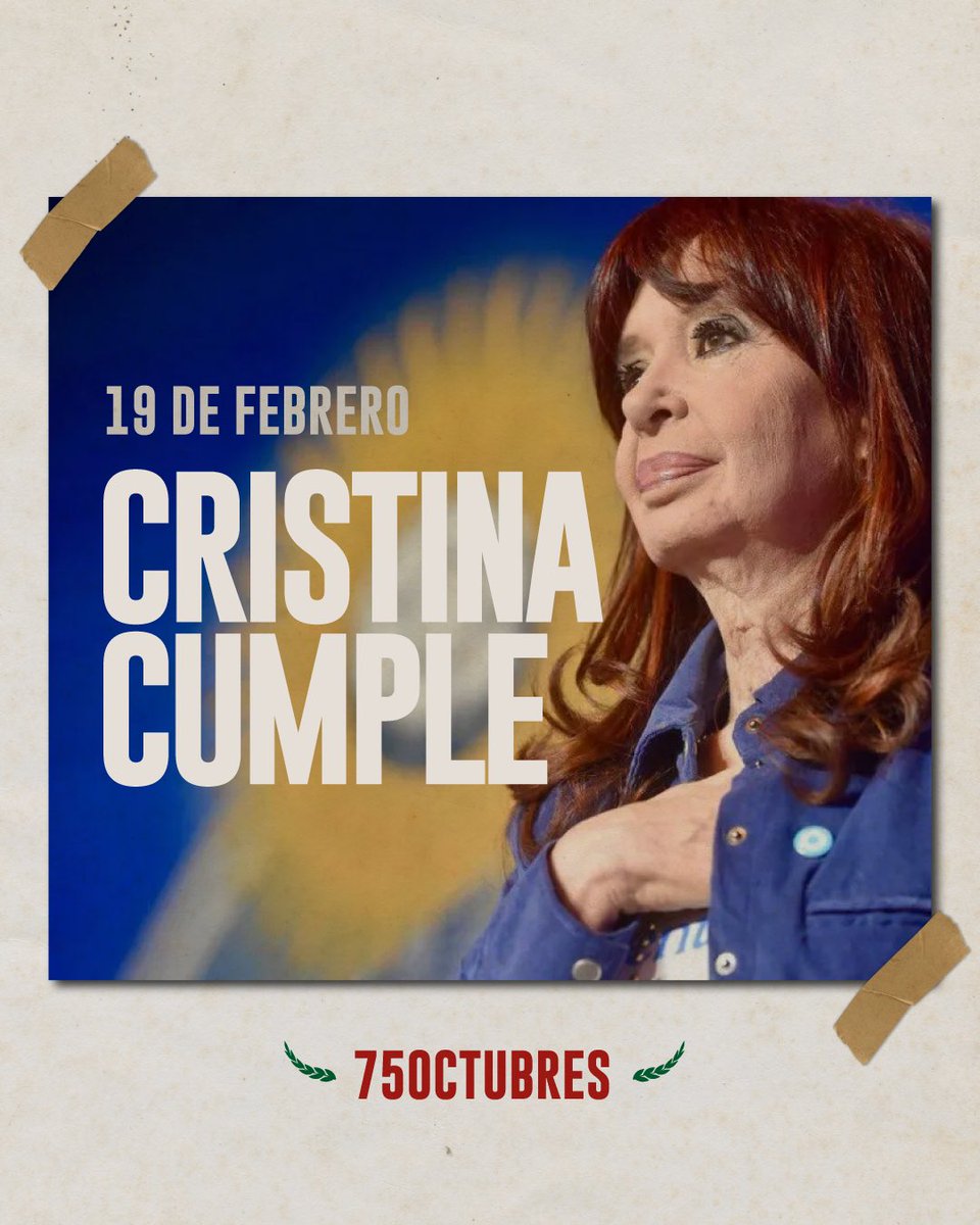 75octubres's tweet image. “Yo soy del pueblo y de ahí no me muevo”. Feliz cumpleaños, compañera ✌🏻