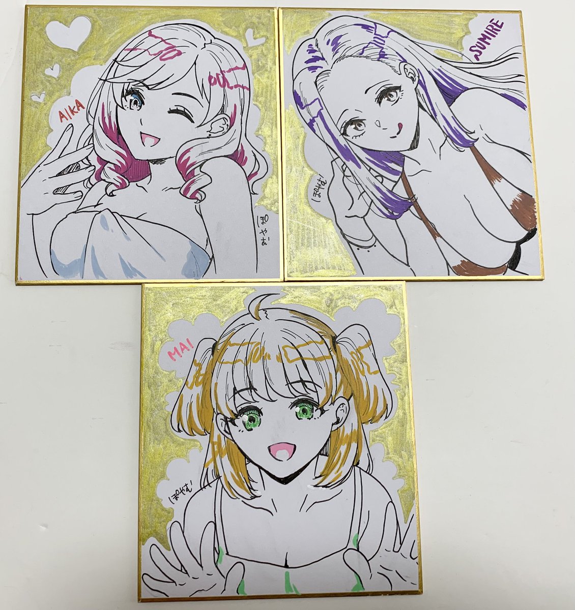 コミティアで出す色紙描きました!以前出した同人誌の「はじおな」のキャラです
よかったら週末遊びにきてくださーい ち54a ブルーメ です
既刊も持っていきます 