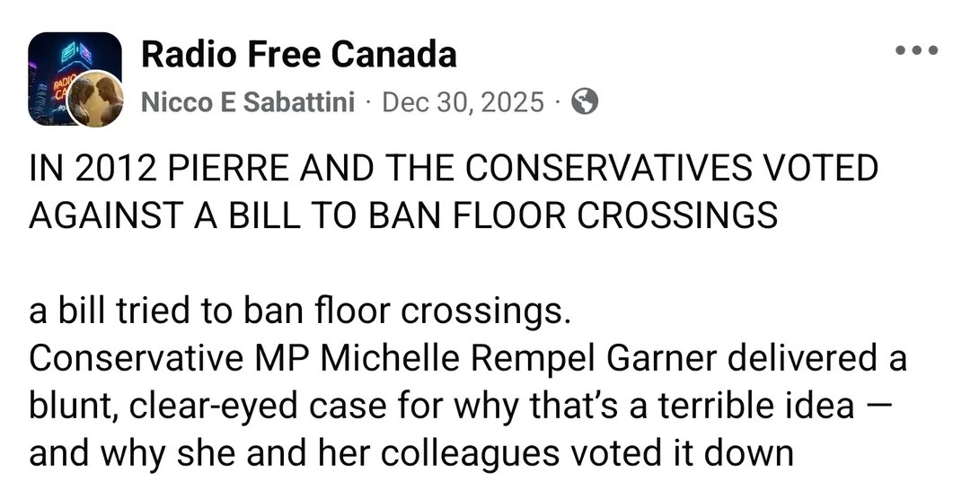 LivetoErr's tweet photo. @PierrePoilievre Regretting this now that it doesn’t benefit you? https://t.co/1NR5rKrotb