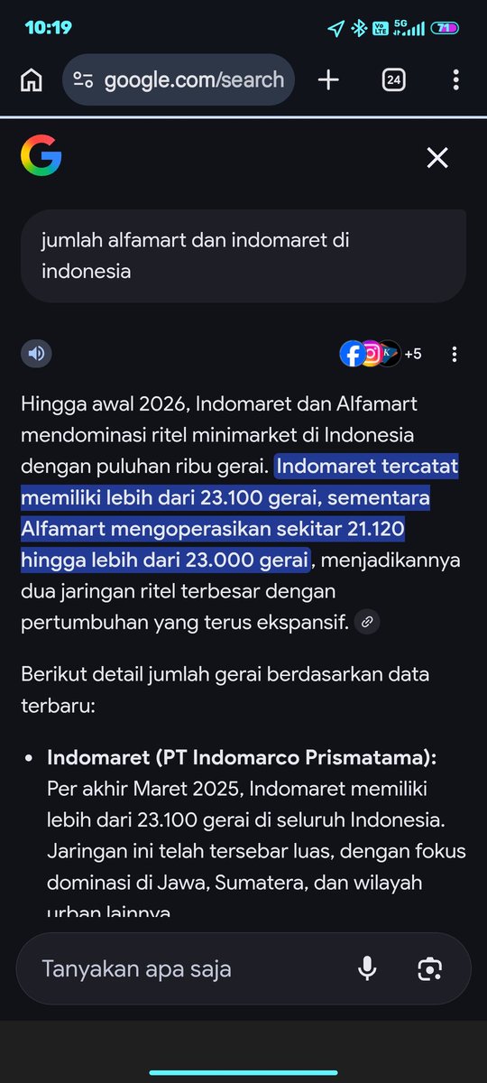 Benoe_Adja's tweet photo. @KangManto123 Alfamart dan Indomaret dari tahun 80an akhir sampe sekarang hanya mencapai jumlah 45rb an gerai. Lhaa Kopdes merah putih dalam satu hari langsung ada 83rb an . Koq bapak ini bilang Alfamart dan Indomaret yang merajalela? 🤣🤣🤣 https://t.co/bovfeJdWVS