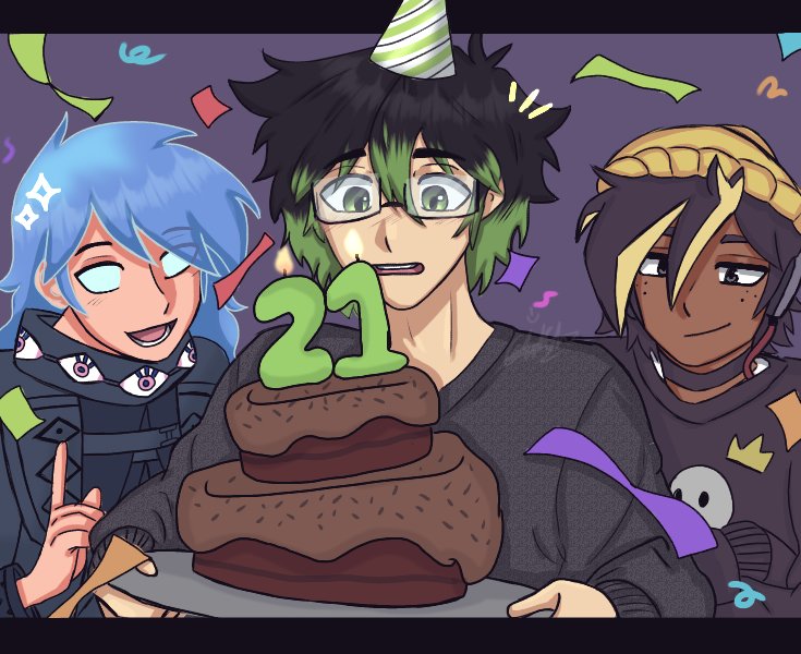 Hey, it's my birthday! im so glad to be posting my art every time I can on here of Remi and Nezumi. Thank you, everyone for the support. Love yall 💚🎂💀🧿

#FortniteArt #FortniteFanArt #Remifortnite #nezumi #nezumifortnite #birthday #Fortnite