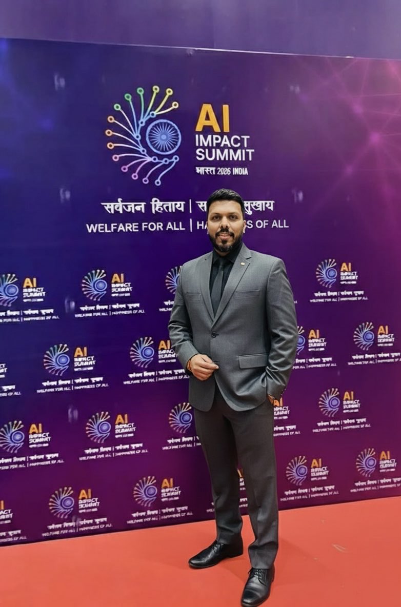 thevijay_kumar's tweet photo. At #AIImpactSummit , Bharat Mandapam https://t.co/ScYdzkVDvL