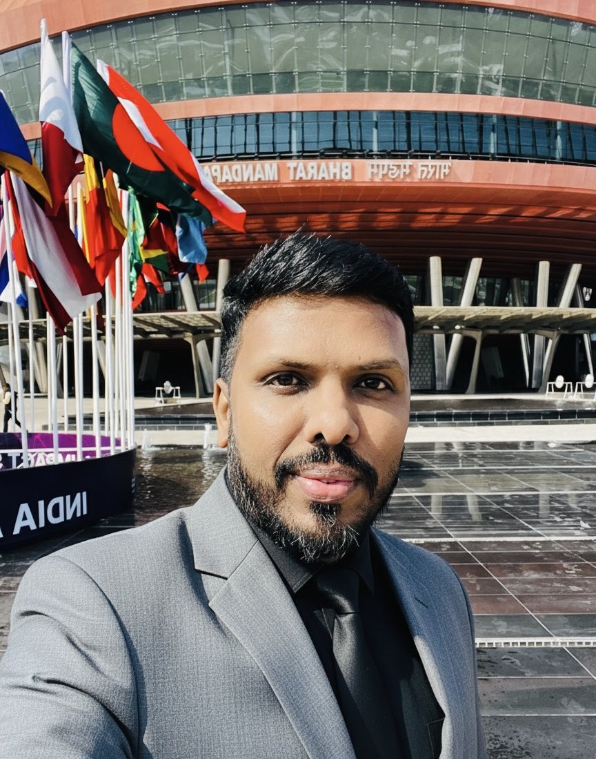 thevijay_kumar's tweet photo. At #AIImpactSummit , Bharat Mandapam https://t.co/ScYdzkVDvL