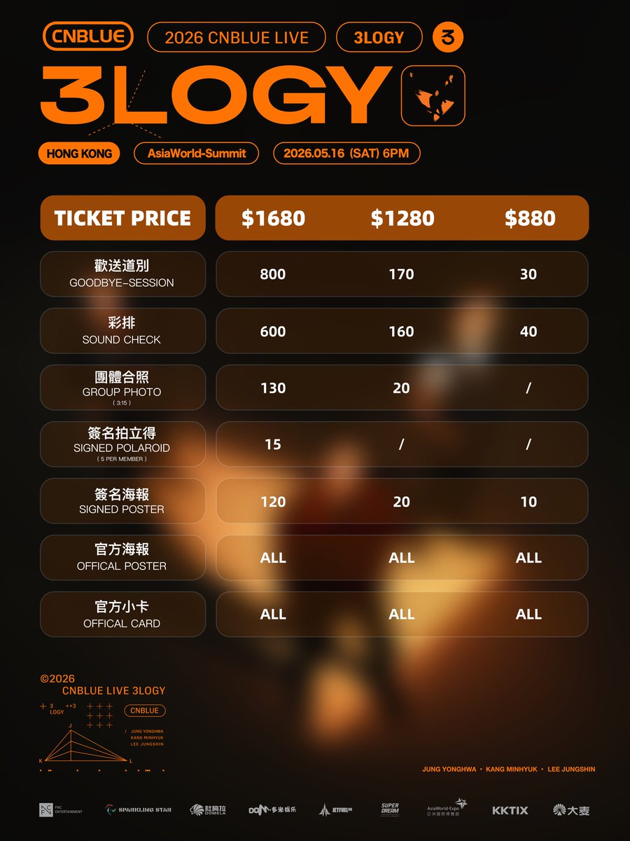 #CNBLUE香港演唱會#💙#CNBLUE[超話]#
《2026 CNBLUE LIVE WORLD TOUR [3LOGY] IN HONG KONG》開票日期調整公告

各位BOICE請注意：
售票時間現作出以下調整——

【更新後開票時間：2026年3月4日（三）上午11:00（中國時間）】

因本次調整為各位帶來不便，敬請見諒。
請各位務必留意日期變更，