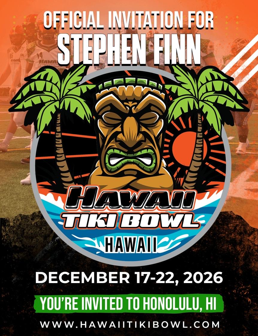 I am very blessed to receive an invite to the Hawaii tiki bowl🙏🏽. <a href="/HawaiiTikiBowl/">Hawaii Tiki Bowl</a> <a href="/One11Recruiting/">One11 Recruiting</a> <a href="/GridironFootbal/">Gridiron Football®</a> <a href="/UANextFootball/">All-America Game</a>