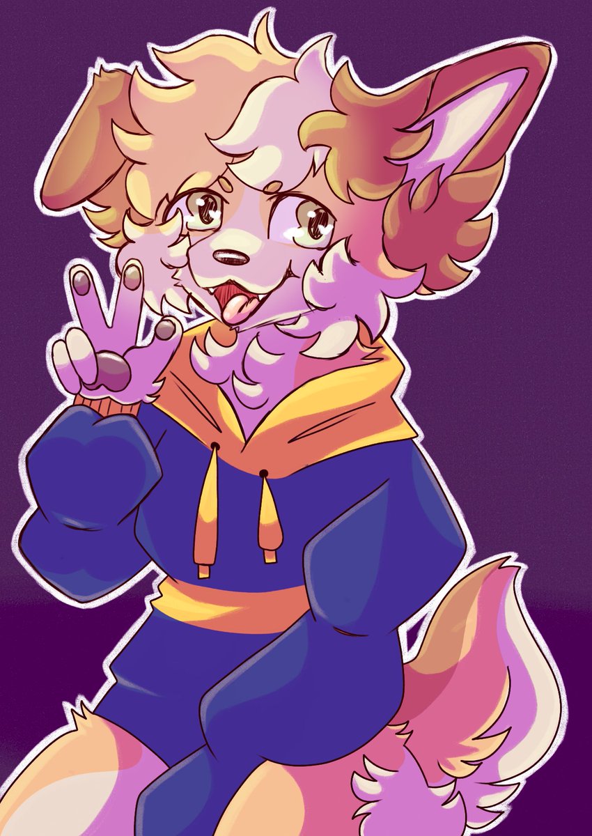 KiraTheDilo's tweet photo. A very good Boi!  
 
I am now just realising the hoodie looks like something from fall out ;o;

#furry #furryart #art #furryfandom https://t.co/3fXX6DxqVR