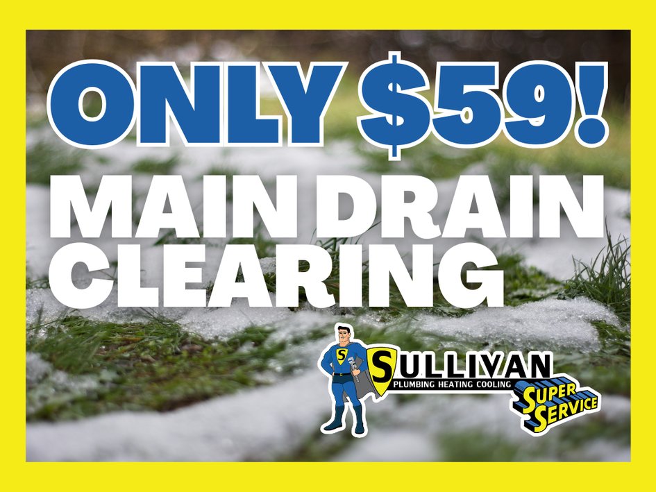 SullivanService's tweet photo. All that slush, salt, and runoff is heading straight for your main line. If it can’t handle it, your basement will.

💧 Main Drain Clearing — Just $59

Don’t wait for the backup, schedule today! https://t.co/NWrZtJIUNs