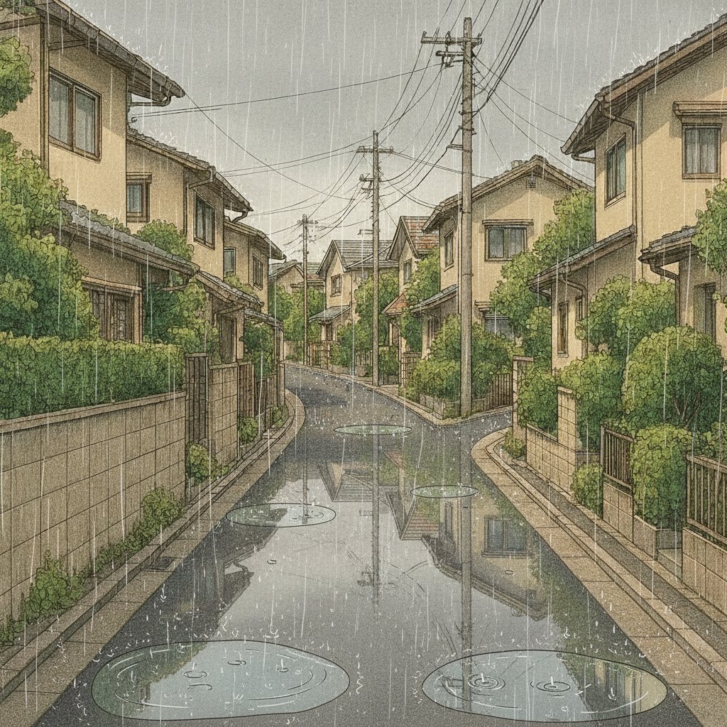 WasabiVaio's tweet photo. #googlemixboard #背景　#ゲーム背景 #漫画背景
imageFxで作った街の風景を mixboardで
1. 道路の白線と標識消して
2. 雨にして
3. 夕方にして　夜にして https://t.co/DJQDMeM4Qs