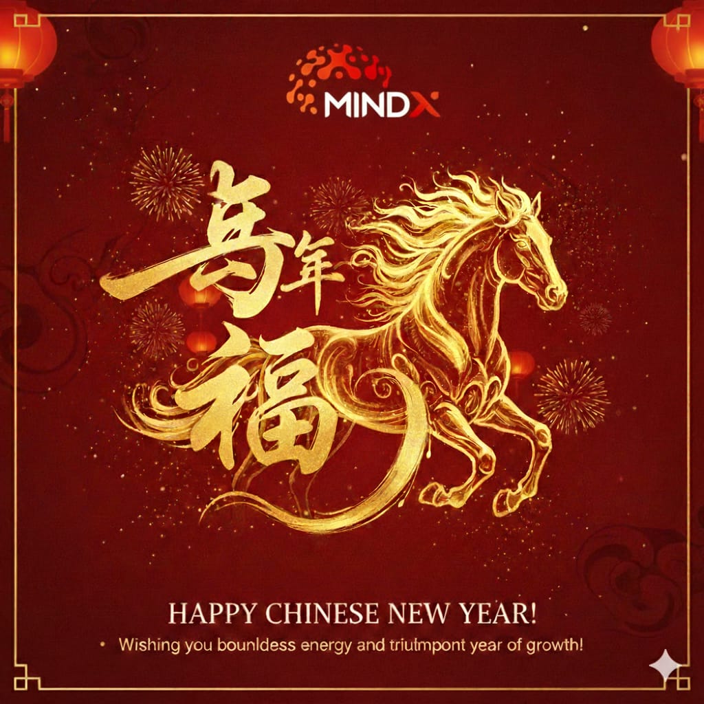 MindXtech's tweet photo. Welcoming the Year of the Horse 🐎

Wishing you strength, speed, and unstoppable growth in the year ahead.

Happy Chinese New Year from Mind X. 🧧

📩 xplorers@mindxtech.ai | ☎️ +60 3 6043 1700
#ChineseNewYear #YearOfTheHorse #MindX https://t.co/O8hEfvKvRA