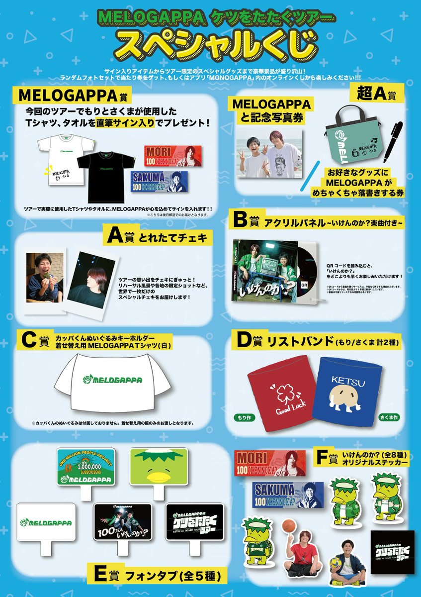 通販で買えるフォトセットのあたり景品については、「MELOGAPPA賞」も