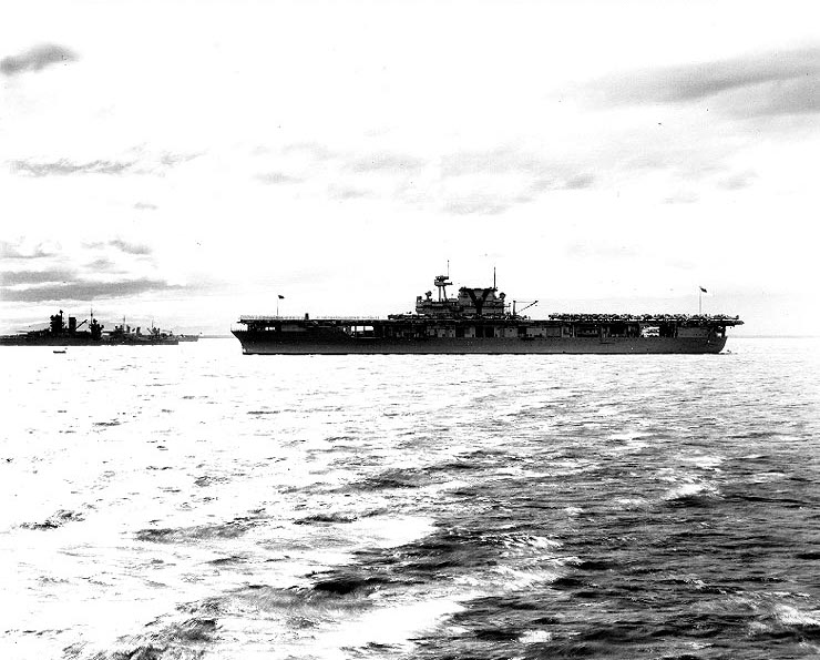 USS Yorktown anchored off Gonaives, Haiti following Fleet Problem XX ...