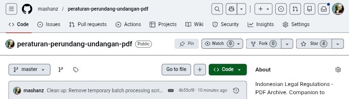 GutHub is Free unlimited Drive

Here is +40GB worth of Indonesia's official rules in PDF