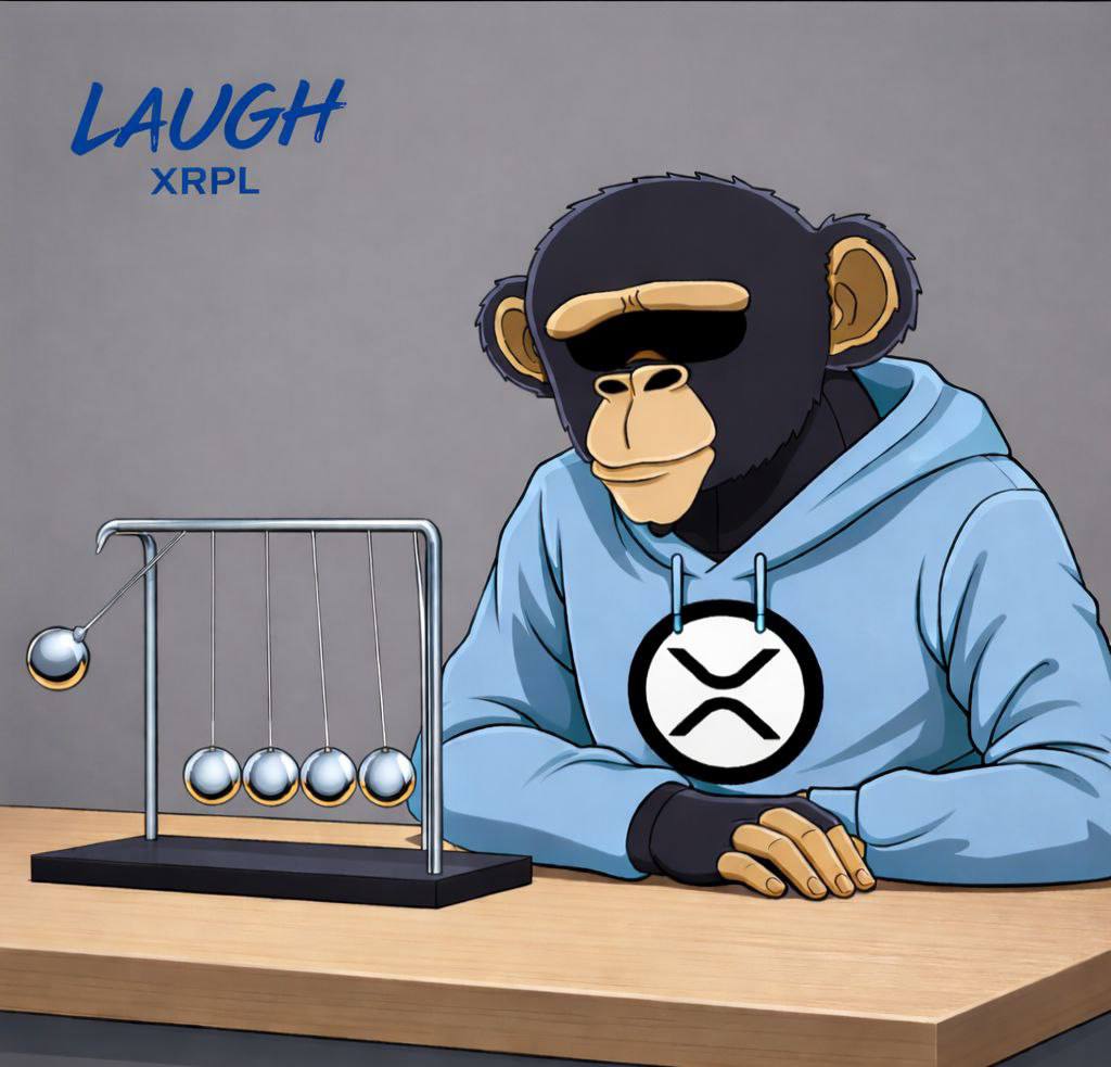 GM ☀️ everyone 

Like that Newton’s cradle… one solid move can start a chain reaction.

XRP is building momentum quietly, and $LAUGH is right there building along 

Growth isn’t always loud at first , but when it swings, it swings hard.

Stay patient. The last laugh is loading
