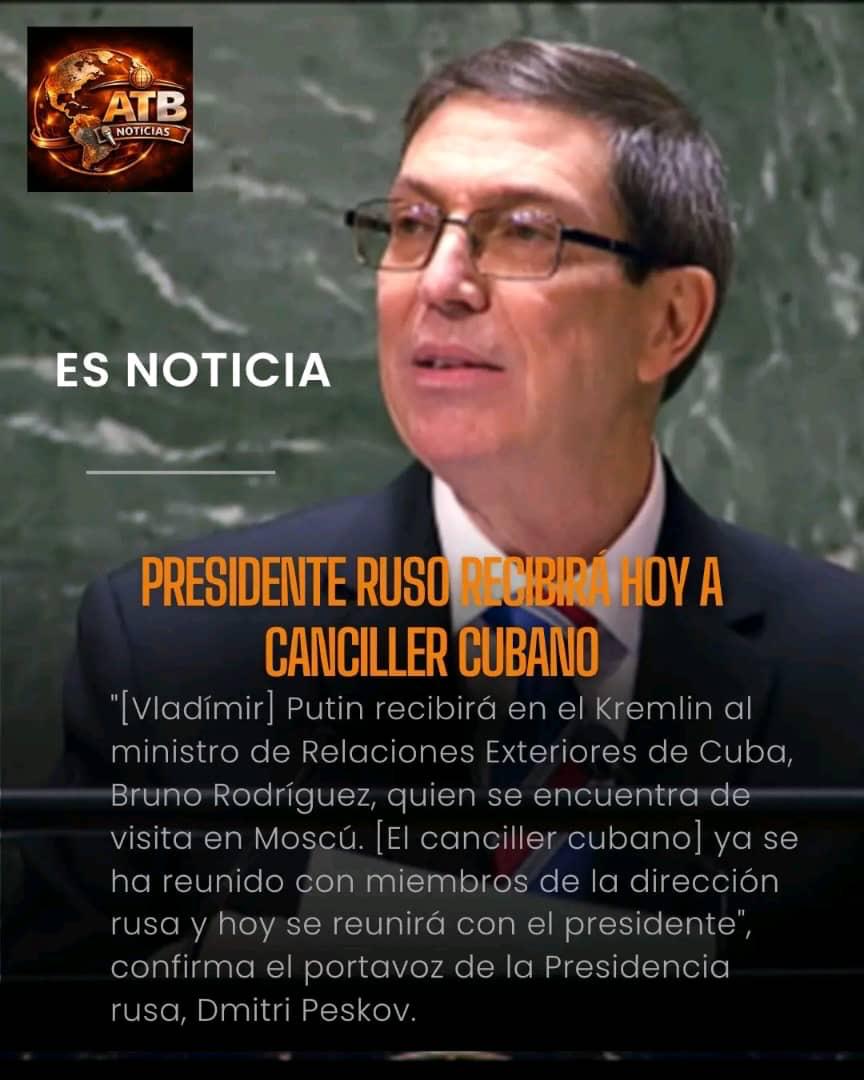 Una delegación cubana, encabezada por el ministro de Relaciones Exteriores de la isla, Bruno Rodríguez, llegó a Moscú, el canciller cubano sostendrá reuniones con el presidente ruso, Vladímir Putin, y con el ministro de Asuntos Exteriores, Serguéi Lavrov.
#LaHabanaViveEnMí