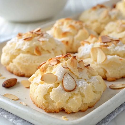 ann_ann886's tweet image. Almond Cloud Cookies