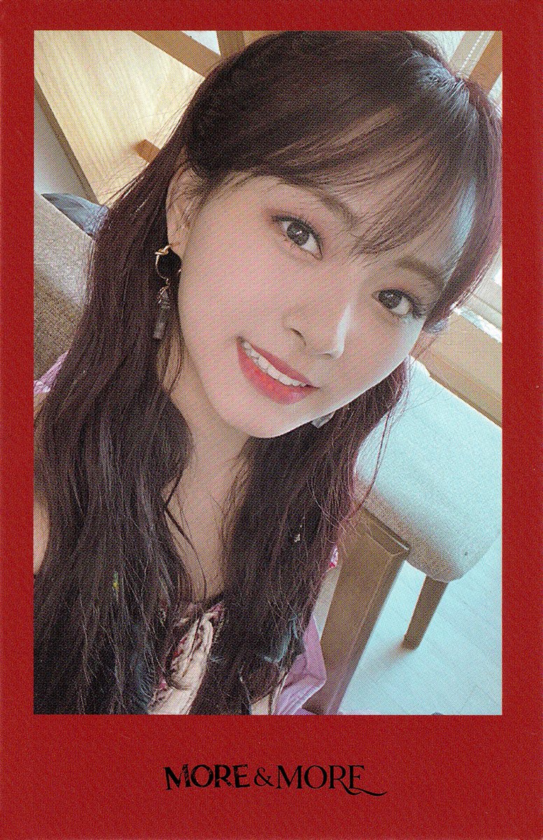 sweet9_venus's tweet photo. [SCAN] TWICE THE 9TH MINI ALBUM 'MORE &amp; MORE' "Photocard" Front &amp; Back - Tzuyu

#TWICE #트와이스 #ONCE #원스
#TZUYU #쯔위
#MOREandMORE https://t.co/Uwk7RTyHMZ