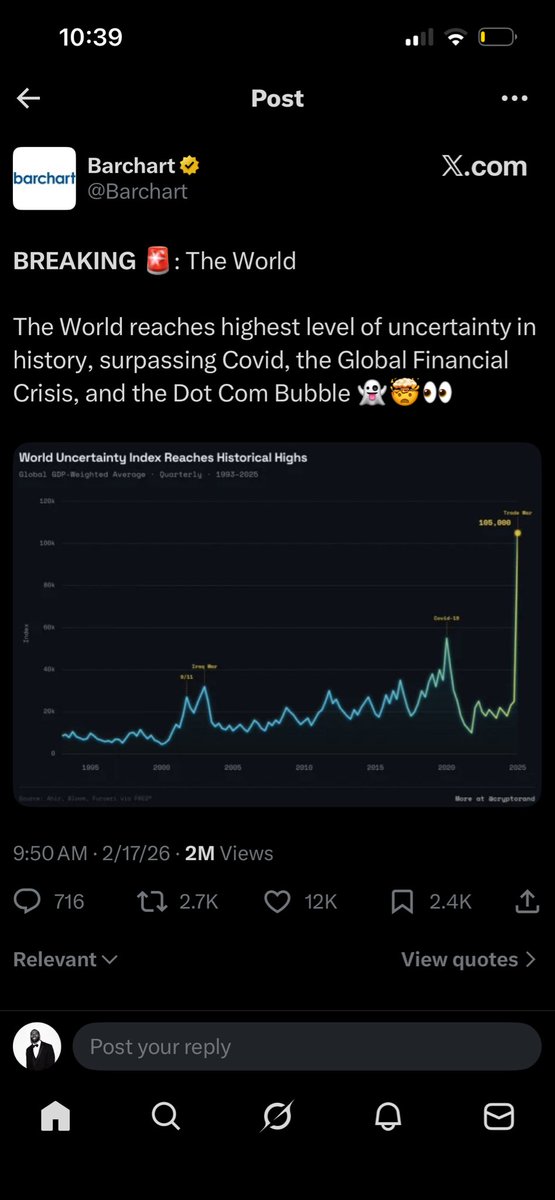 _JeremyAdams's tweet photo. What does the  universe uncertainty index looking like cause this planet’s index ain’t looking too good https://t.co/IYUD5EE5PS