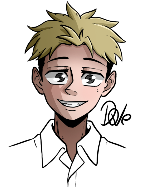 DoveWithShortz's tweet photo. Breaking from the usual stuff (I'm horrible at drawing men) decided to draw my favorite character from We Are Polar Opposites https://t.co/3VGStKRN4q