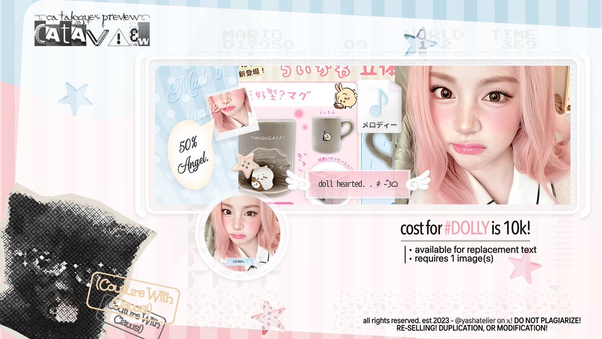 yashatelier's tweet image. 🐈‍⬛ help repost. . thanks a bunch!

hi! ⭒ yasha mau ngenalin satu anak baru namanya ⵌ DOLLY &amp;gt; mohon bantu ospeknya, teman-teman! 🪽 dan kalau dirasa ada yang kurang aman, bisa hmu politely melalui DM. terima kasih banyak! + all five layouts shown here are for sale. 💭

#zonauang