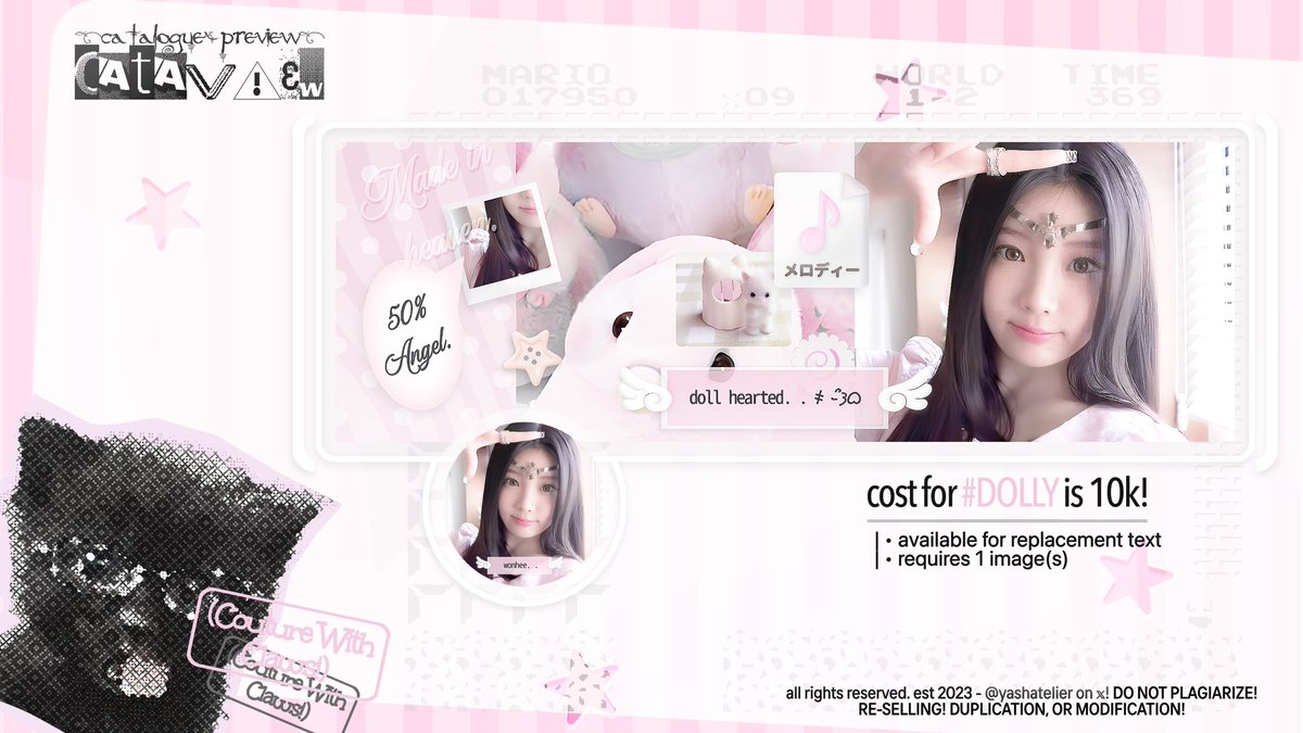 yashatelier's tweet image. 🐈‍⬛ help repost. . thanks a bunch!

hi! ⭒ yasha mau ngenalin satu anak baru namanya ⵌ DOLLY &amp;gt; mohon bantu ospeknya, teman-teman! 🪽 dan kalau dirasa ada yang kurang aman, bisa hmu politely melalui DM. terima kasih banyak! + all five layouts shown here are for sale. 💭

#zonauang