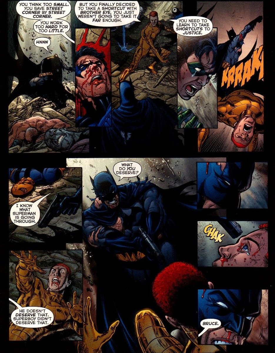 sobbing at bruce's reaction everytime dick was hurting like he truly genuinely and wholeheartedly loves that boy