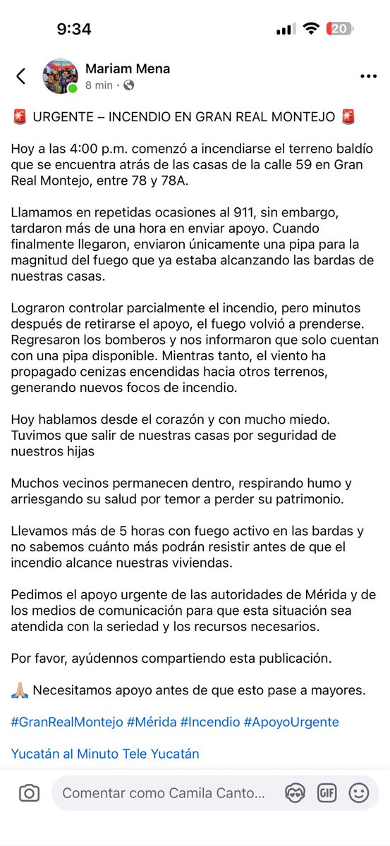 camicantof's tweet photo. Hagan algooo, está a lado de las casas de muchos civiles, una amiga con sus hijas y familiares!!!! @procivy @CeciliaPatronL @huachodiazmena @YUCATANALMINUTO https://t.co/28KevJSFKx