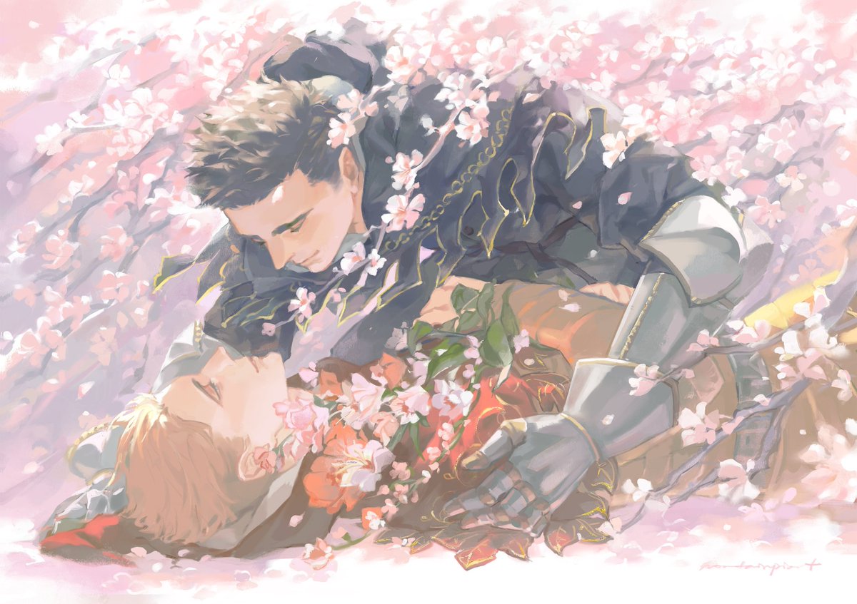 #hansry 「只有花知晓」
是《四时书》合志图，正好现在也是春天