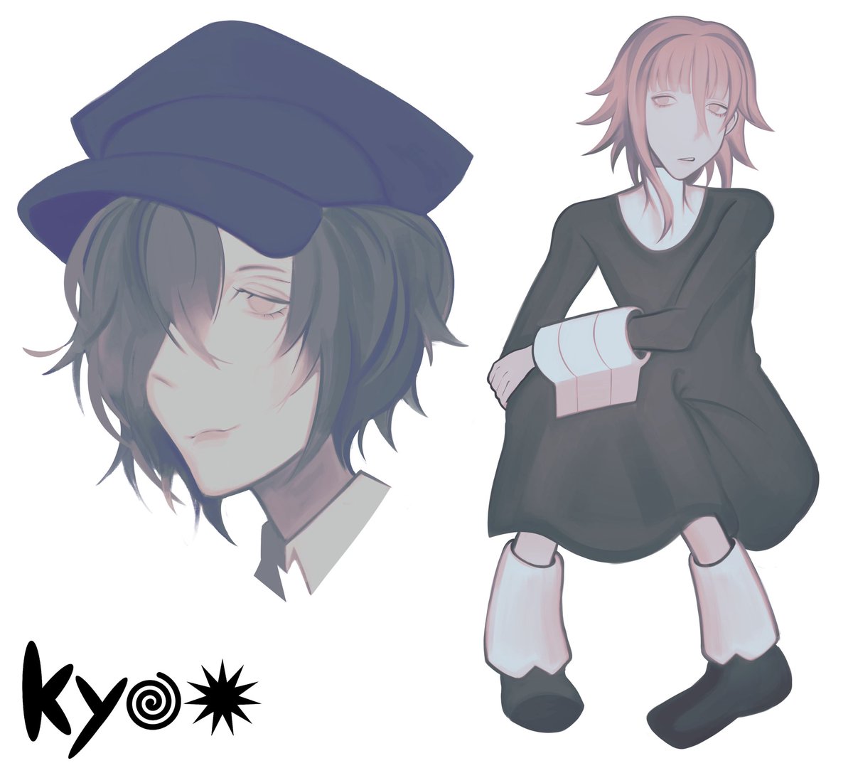 Forgot to post yesterday also working on a gachiakuta thing #bsd #dazai #crona #souleater 
This was inspired by someone’s art style but I forgot the name