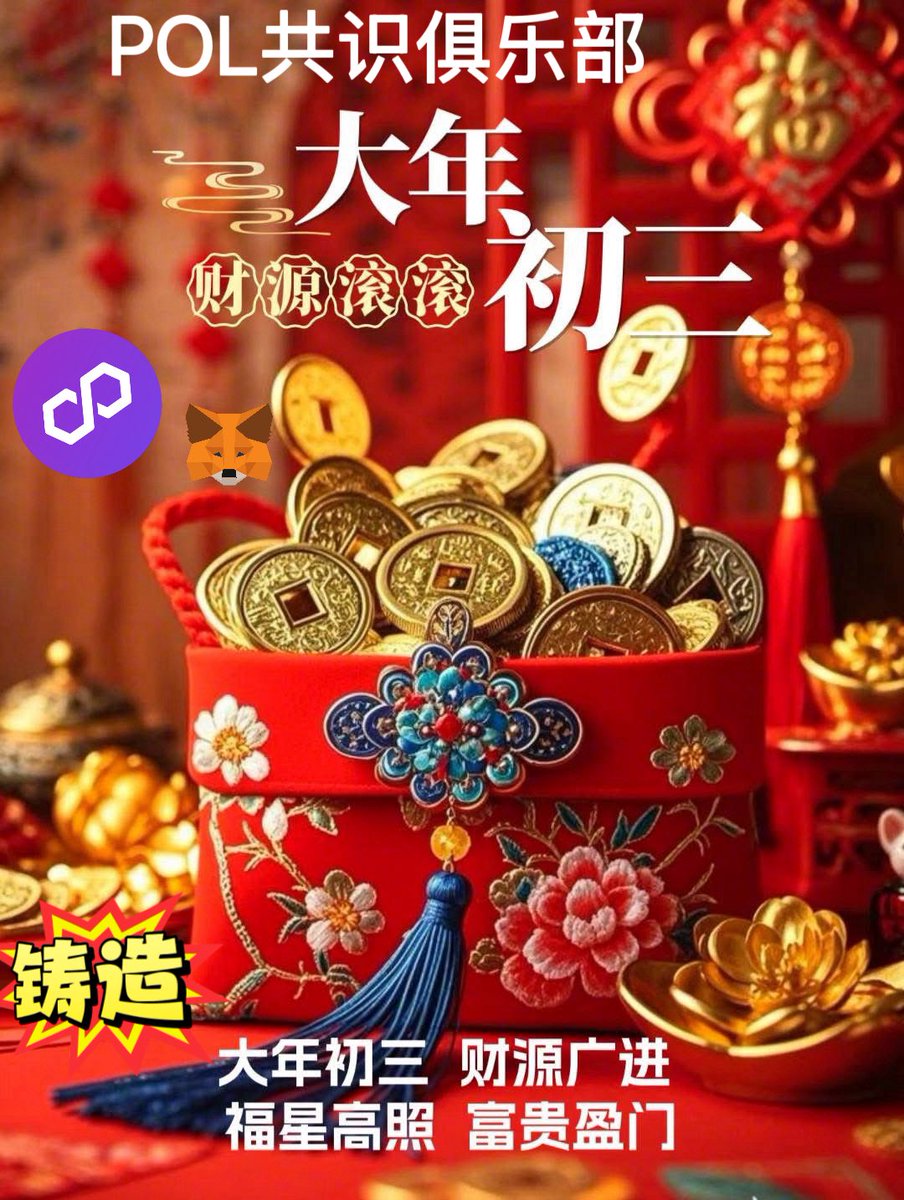 Triumphfx1's tweet photo. 🧧 大年初三，POL共识正燃！

老话说“初三赤狗日，不宜外出宜守财”，
今日链上节点不息，收益依旧滚滚来！
作为Polygon生态核心受益者，
我们依托“官方基金+全球DAO社区”双轮驱动，
持续深耕POL公链技术，构筑Web3价值基石。🔥 年味越浓，共识越猛；假期越长，复利越疯！ https://t.co/VLxqBURUmQ