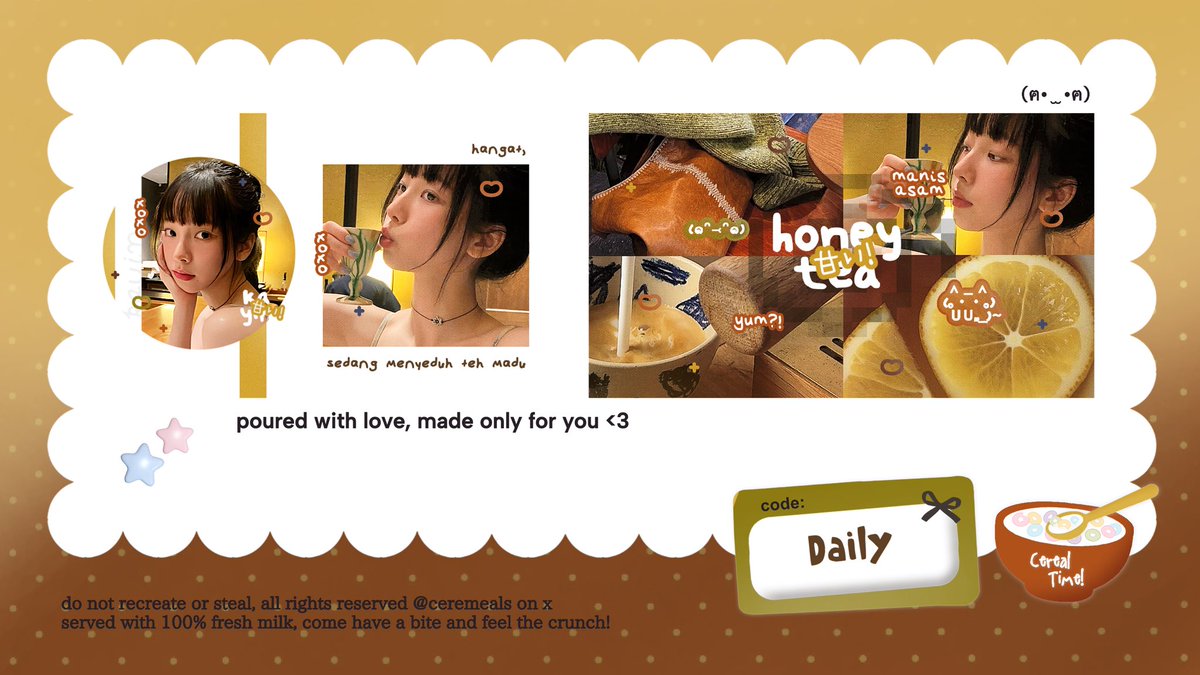 ceremeals's tweet image. help rt ya! thank you🍡

halo aku punya 4 layout ready stock karina update baru dengan special price 10k only edisi menyambut ramadhan, free retext all yahh so let's go jajanggg dan ketuk dm aku skrg jgk!! 😋🍥🥘 #zonauang #zonajajan