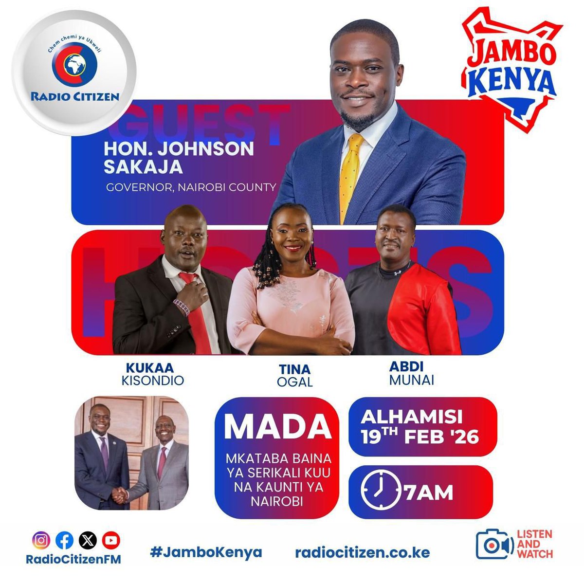 Tune in at 7 AM