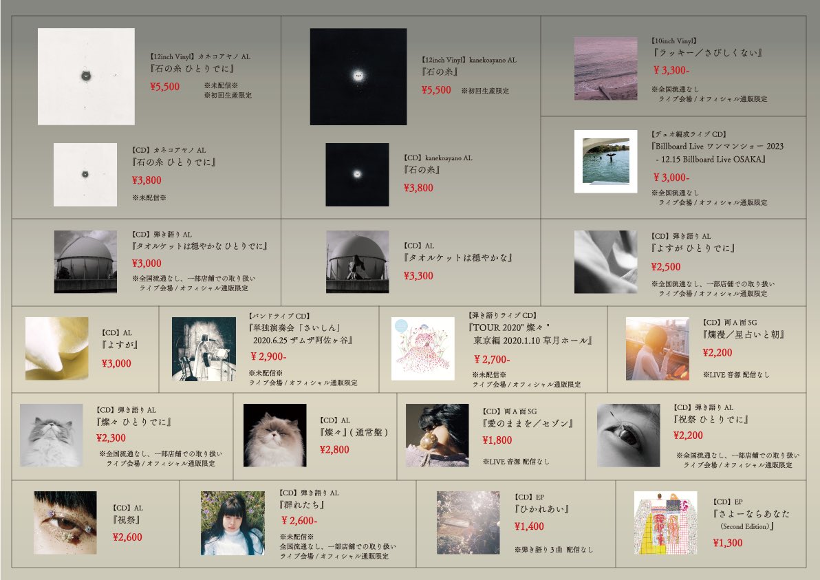 🌟本日の公演🌟 「カネコアヤノ 生音単独演奏会 2026 」 ✴︎sold out