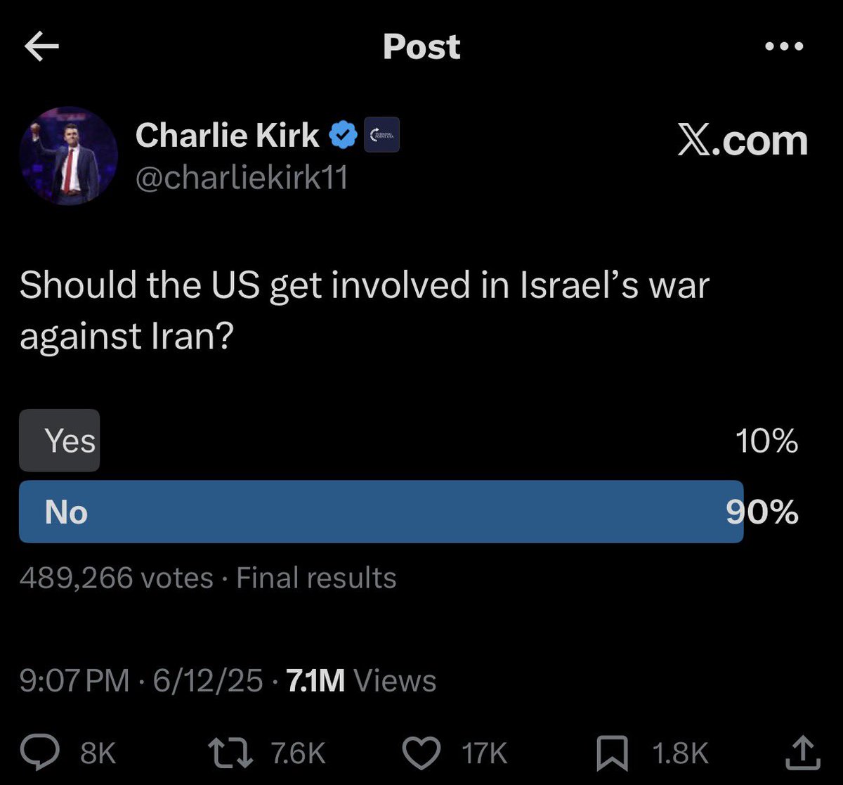 Charlie has a post for everything.