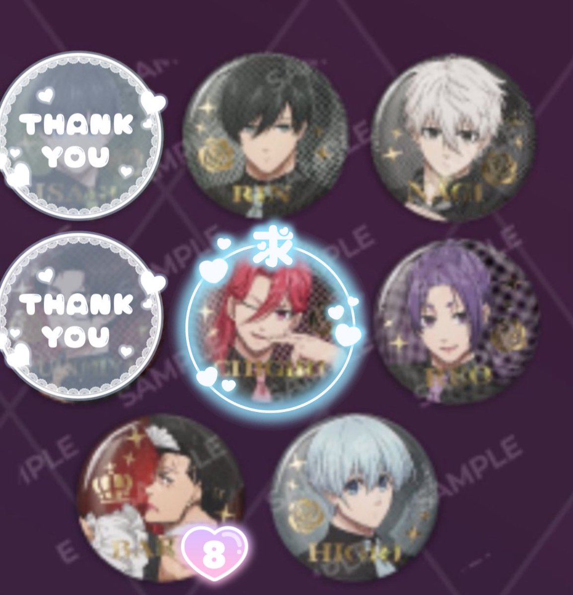 交換】ブルーロック ばろばろカフェ ～ののしりver.～ 缶バッジ POP UP