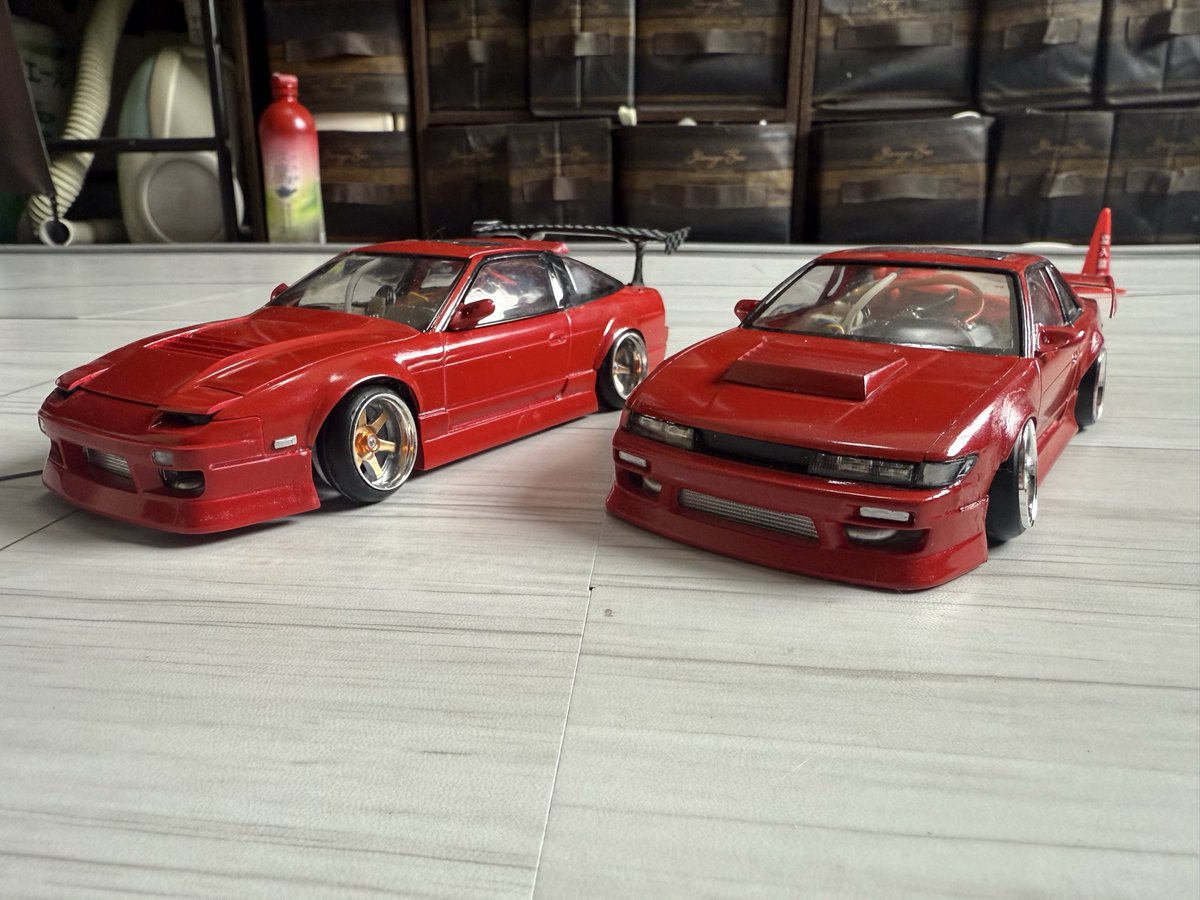 mwWMdVFFqr69300's tweet image. #ミニッツ
#MRD
#プラモデル
#180sx
#s13シルビア 
今まで良しと思ってたセッティング変えたらベラボーに安定して走りやすくなった😁