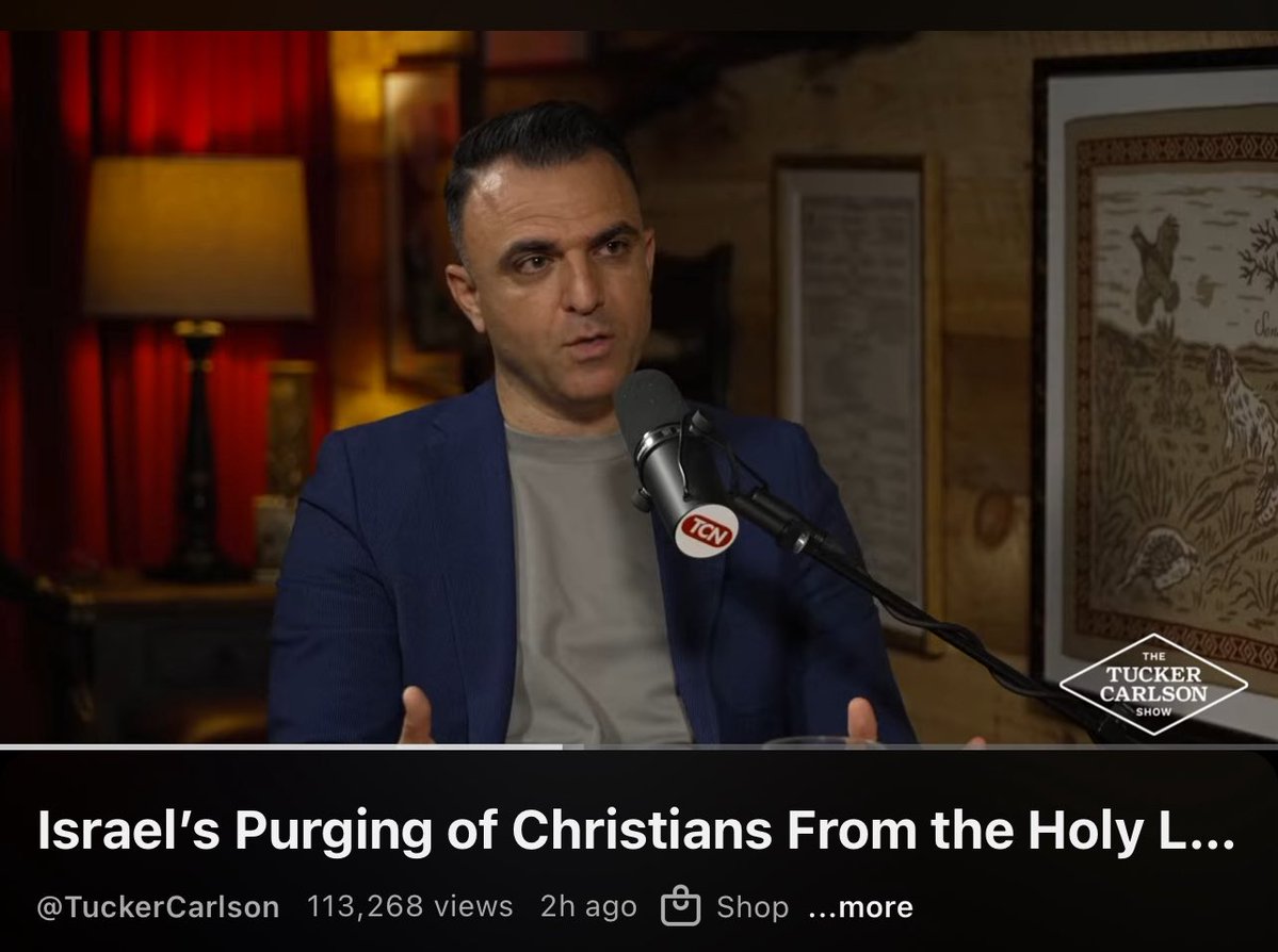 I am only halfway through the latest Tucker interview, and I thoroughly convinced that Israel is the actual Anti-Christ.

Some of these stories are absolutely devastating.