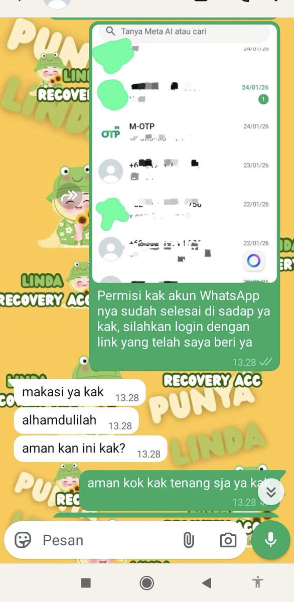 leuhcn's tweet photo. JASA PEMULIHAN AKUN &amp; HAPUS AKUN

1•AKUN LUPA PASWORD/KE HACK
2•JASA SADAP WA
3•JASA SUSPEND/UNSUSPEND AKUN
4•JASA HAPUS AKUN
5•JASA HACK/PULIHKAN
AKUN,GMAIL,INSTAGRAM,TWITER,FBTIKTOK,TELEGRAM,DLL
6•JASA LACAK

Full testi,fast respon,amanah
https://t.co/TbGtb6fkn6 https://t.co/kF7nGrRPr3