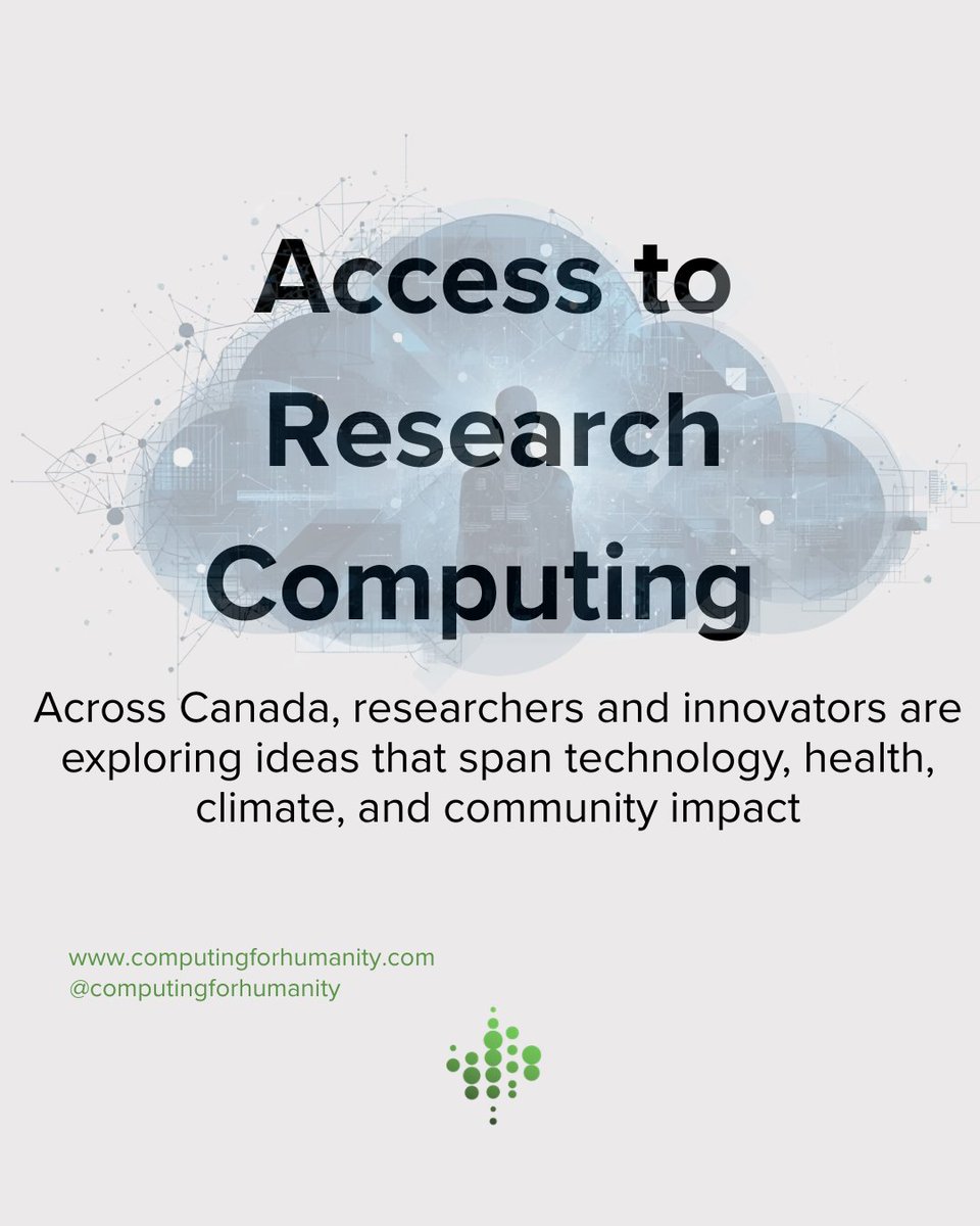 Comput4Humanity's tweet photo. Access shouldn’t decide who gets to do research.

#MRCA (My Research Cloud Access) by Computing for Humanity removes barriers to research computing—so ideas in AI, cybersecurity, climate, health, and community tech can move forward.
💡 Access first. Impact follows

#TechForGood https://t.co/8pm3OUeN6S