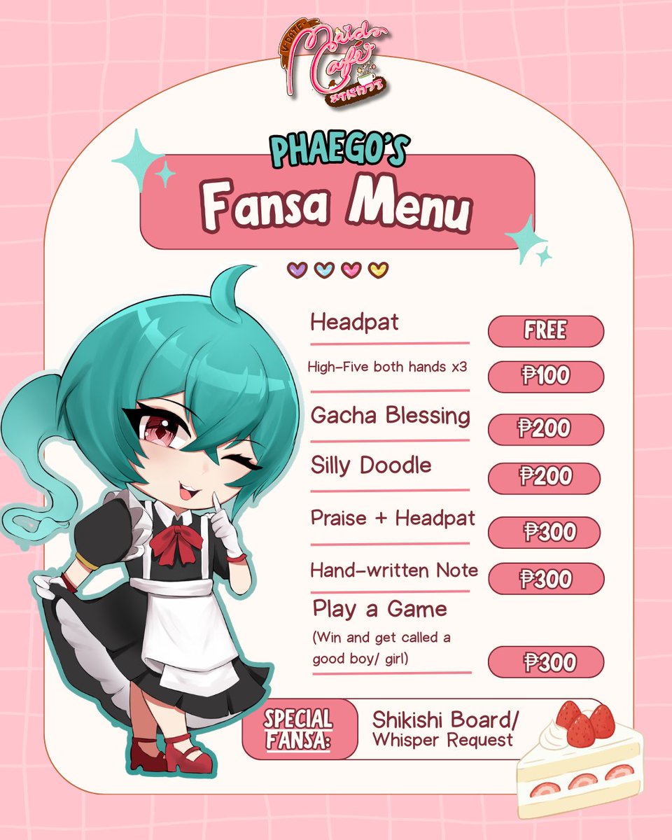 phaego's tweet photo. 🌟V-DATE: IRL MAID CAFE EVENT🌟

Hii hii Mastaa~! (˶˃ ᵕ ˂˶)
Here's lil peek of my Fansa Manu ✨
Don’t let it flutter your heart too much though~ (��>؂•̀๑)ᕗ
#VDate2026 https://t.co/PoqWutioJl