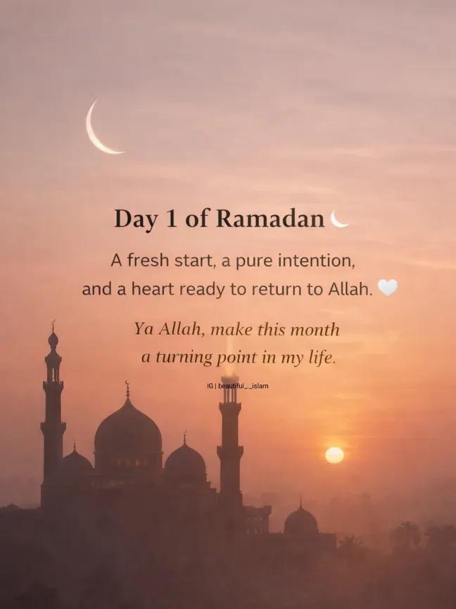 Sadiyaxmoon14's tweet photo. Day 1 of Ramadan 🌙
New intentions. Clean heart. Stronger imaan.
Ya Allah, accept our fast, our duas, and guide us this month. 🤍✨
Let this be the beginning of a better version of me.

#ramadanday https://t.co/BhOsp1kfCW