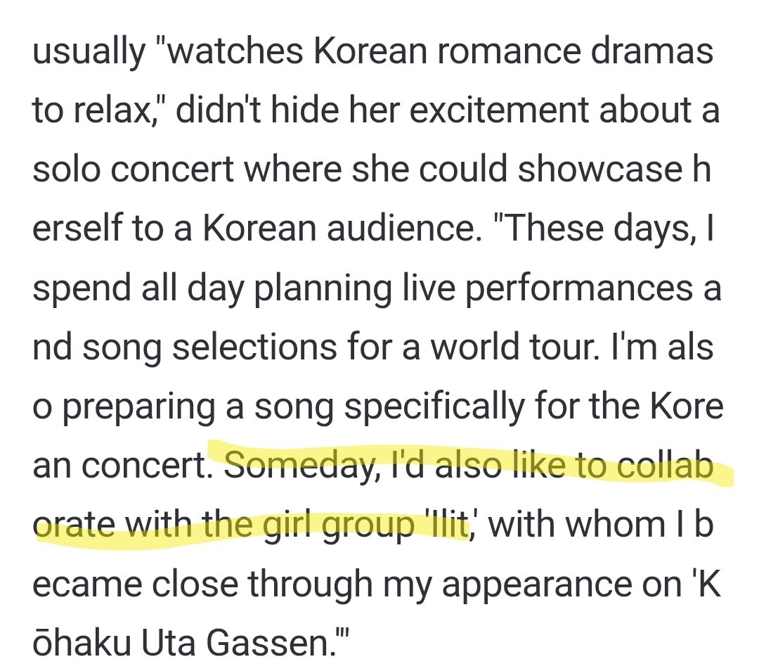 OMG?!?!?! 

YOASOBI ikura wants to collaborate with ILLIT