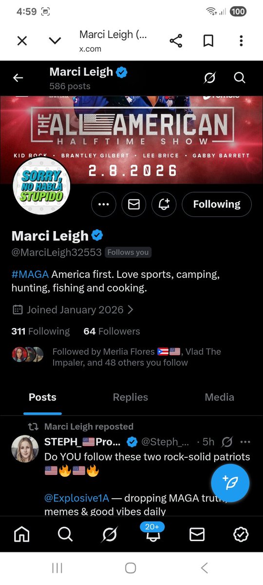 Small accounts matter 
Looking for new contacts only has 64 followers let's help them find some new friends 
<a href="/MarciLeigh32553/">Marci Leigh</a> 
F&amp;R
💪🫶💯🇺🇸