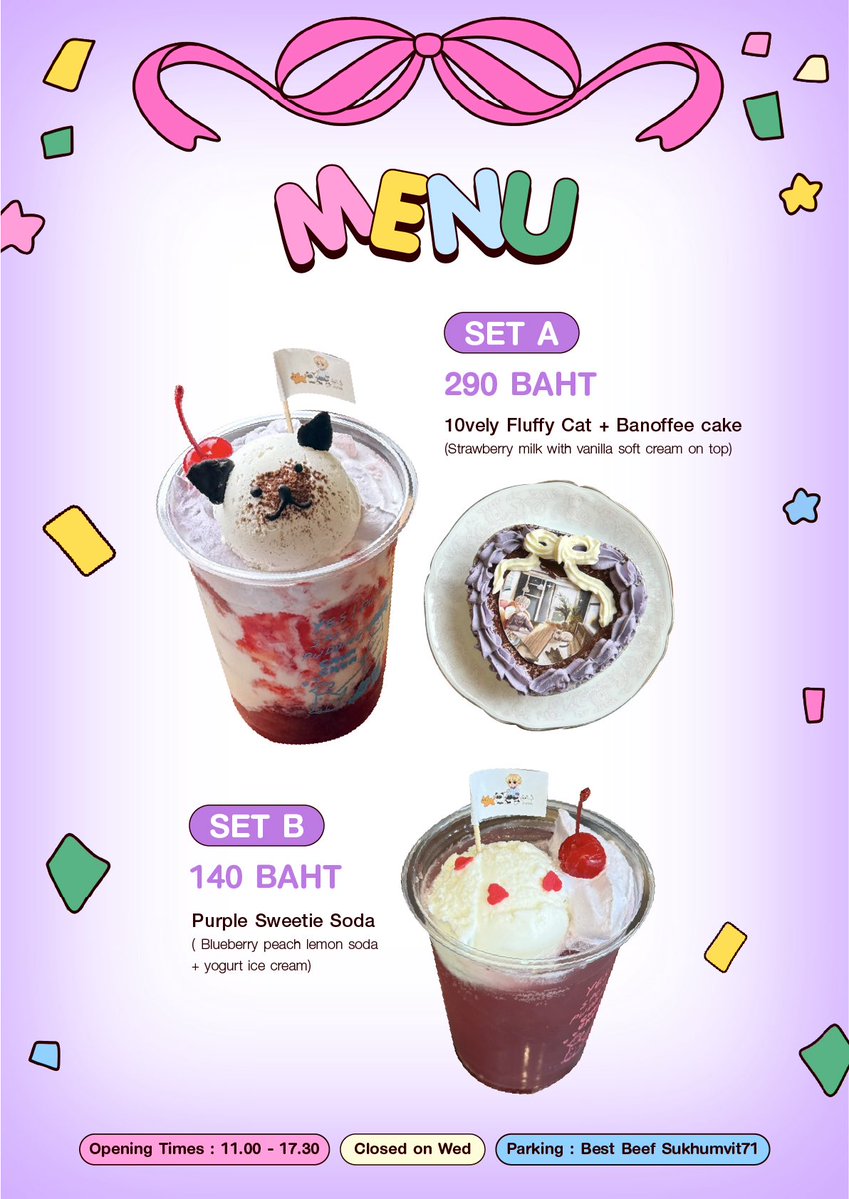 porlee22's tweet image. ♡ 2026 TENLEE BIRTHDAY CAFE&amp;amp;MINI GALLERY ♡

📍 CHUMCHUMGROCERY (pet friendly)
🗓 23 Feb - 1 Mar
🏡 11 am - 5.30 pm
🔐 closed on Wed
🚗 Parking: Best Beef Sukhumvit71

💜 สำหรับเลิฟลี่ท่านไหนที่สนใจเข้ามาเก็บโปรเจคทางร้านยินดีต้อนรับทุกคนนะคะ 💜

สอบถามรายละเอียด dm : @woon07