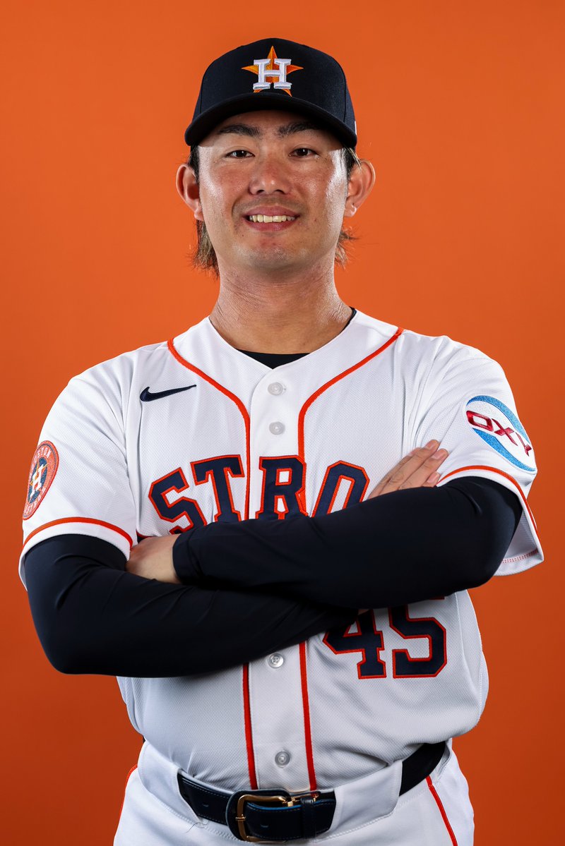 アストロズ 】 #今井達也 がフォトデイに登場🤩 メジャー1年目での活躍