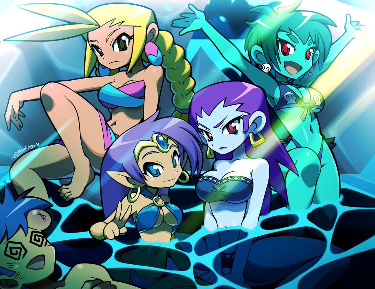 unhinged_honey's tweet image. I wonder if this year I'll finally be good enough to qualify for Udon's Swimsuit Special.

Shantae and The Pirate's Curse: the Scuttle Town Bath House. 💙