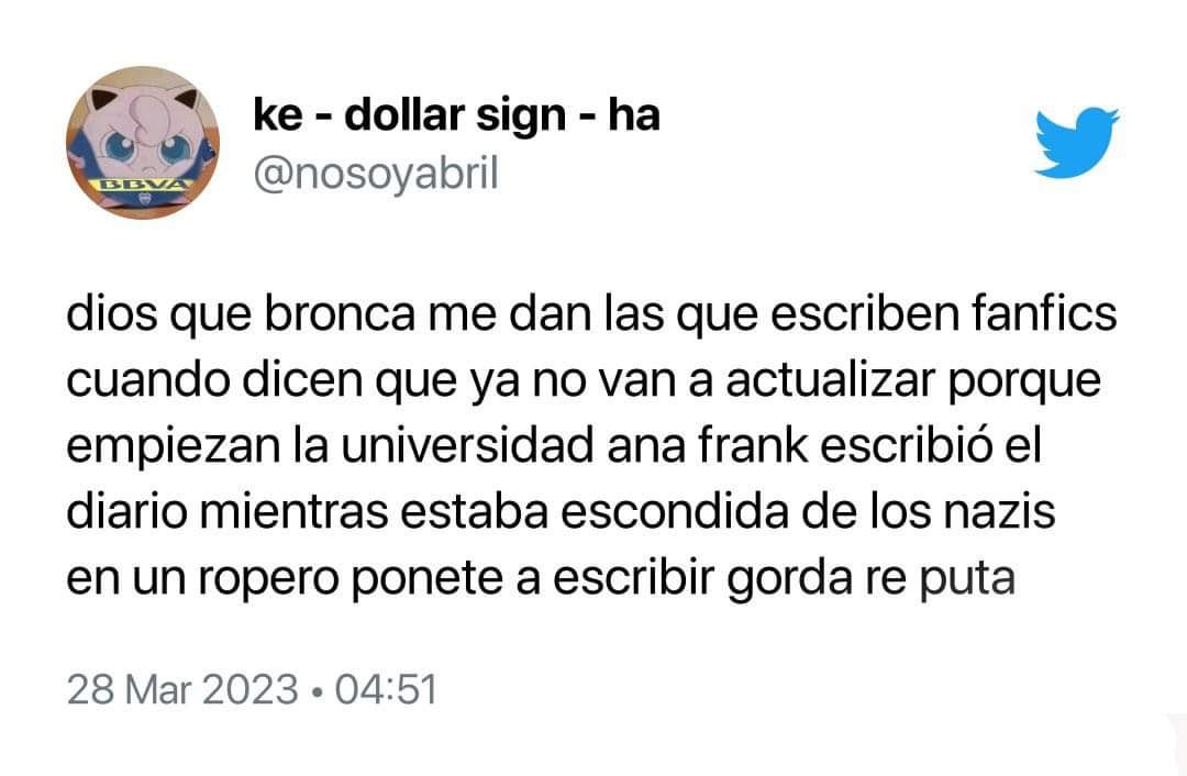 estoy leyendo como 4 aus a la vez y ninguna actualiza dios ponganse a laburar