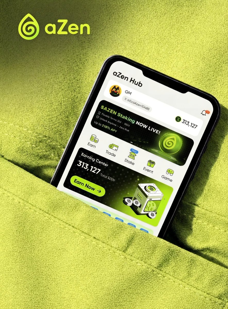 aZen Hub App — One app, full ecosystem 🔥

✨ SocialFi activities 
🤖 DeF-AI modules 
🎯 POC Center for DePIN rewards

💸Complete tasks and grab $AZEN rewards！
Get it now 👉 azenprotocol.io/s/?key=S5SA5Q&… 🚀

#AZEN #POC #DePIN