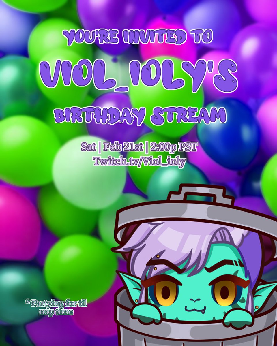 ᘛ⁐̤ᕐᐷ… Squeak, squeak, little lab rats! ...ᘛ⁐̤ᕐᐷ  

Guess who's invited to the party! That's right it's you!

➤ Come celebrate on the slab in the purple place~

Showing off new overlays and playing plenty of party games with familiar faces!

Hope to see you there!