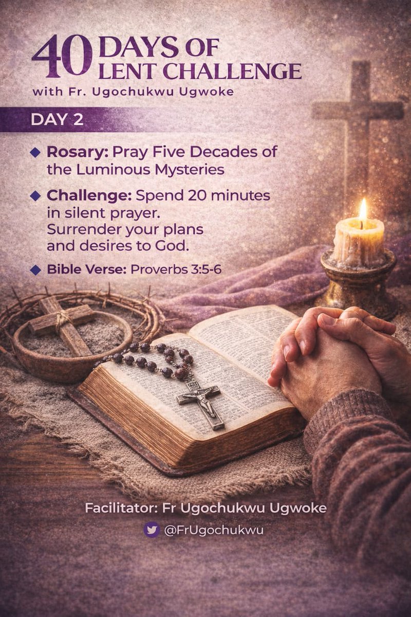 FrUgochukwu's tweet image. 40 Days of Lent Challenge:

Day 2